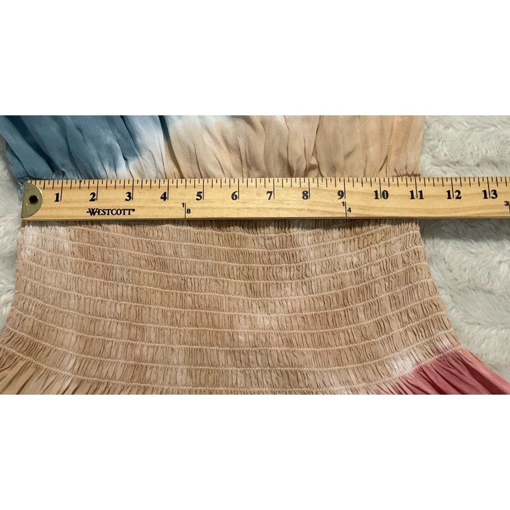 Surf Gypsy Women's Medium Dress /Cover Up Tie Dye Cold Shoulder Smocked Waist - Picture 10 of 12